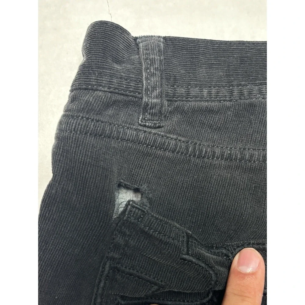 Tory‎ Burch Classic Tory Jean Black Corduroy Bootcut Womens 27 Stretch